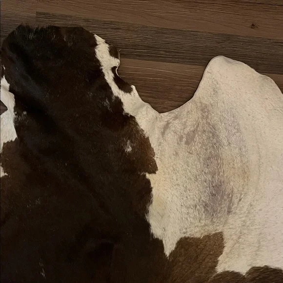Authentic Cowhide Rug in Brown, Black, and White - Picture 8 of 8